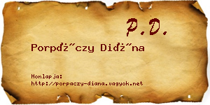 Porpáczy Diána névjegykártya