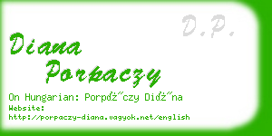 diana porpaczy business card